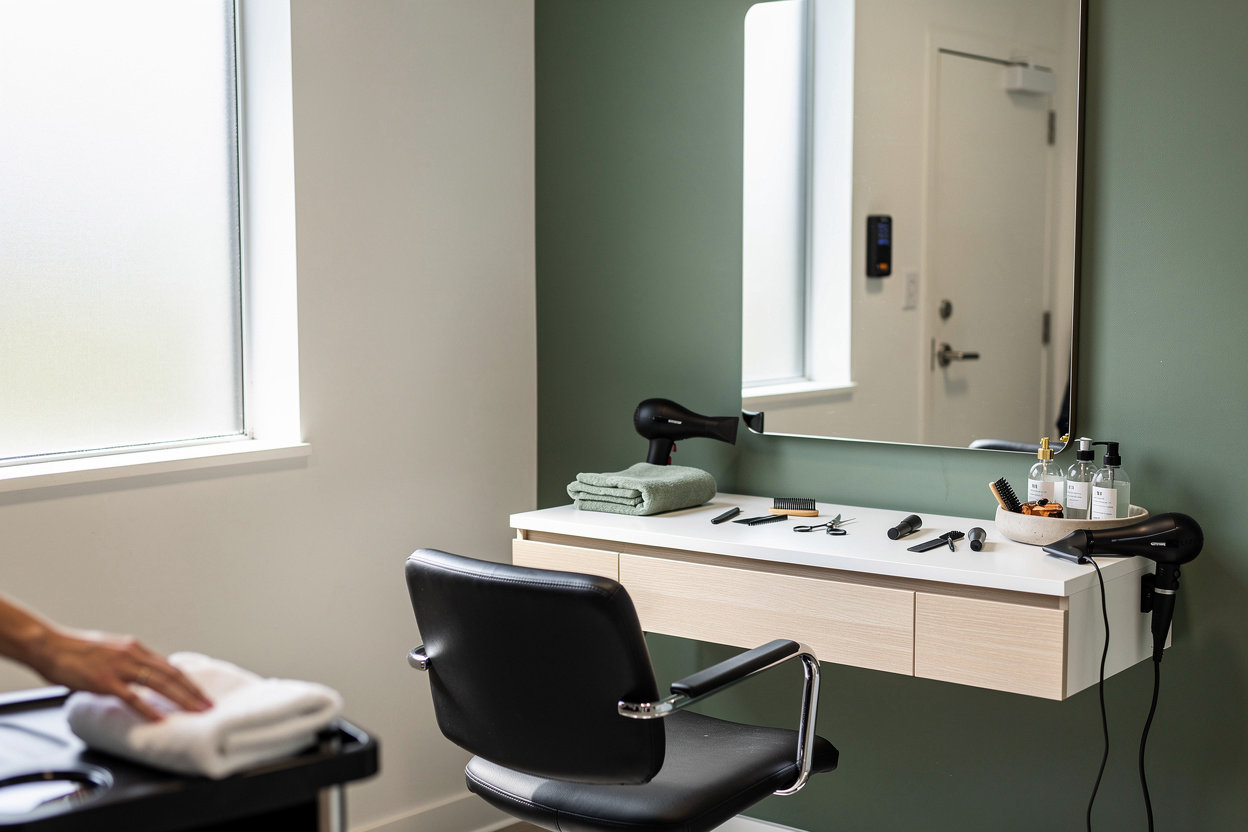 Head 2 Toe Salon Suites professional salon suite interior featuring modern design and professional finishes for Jacksonville beauty professionals